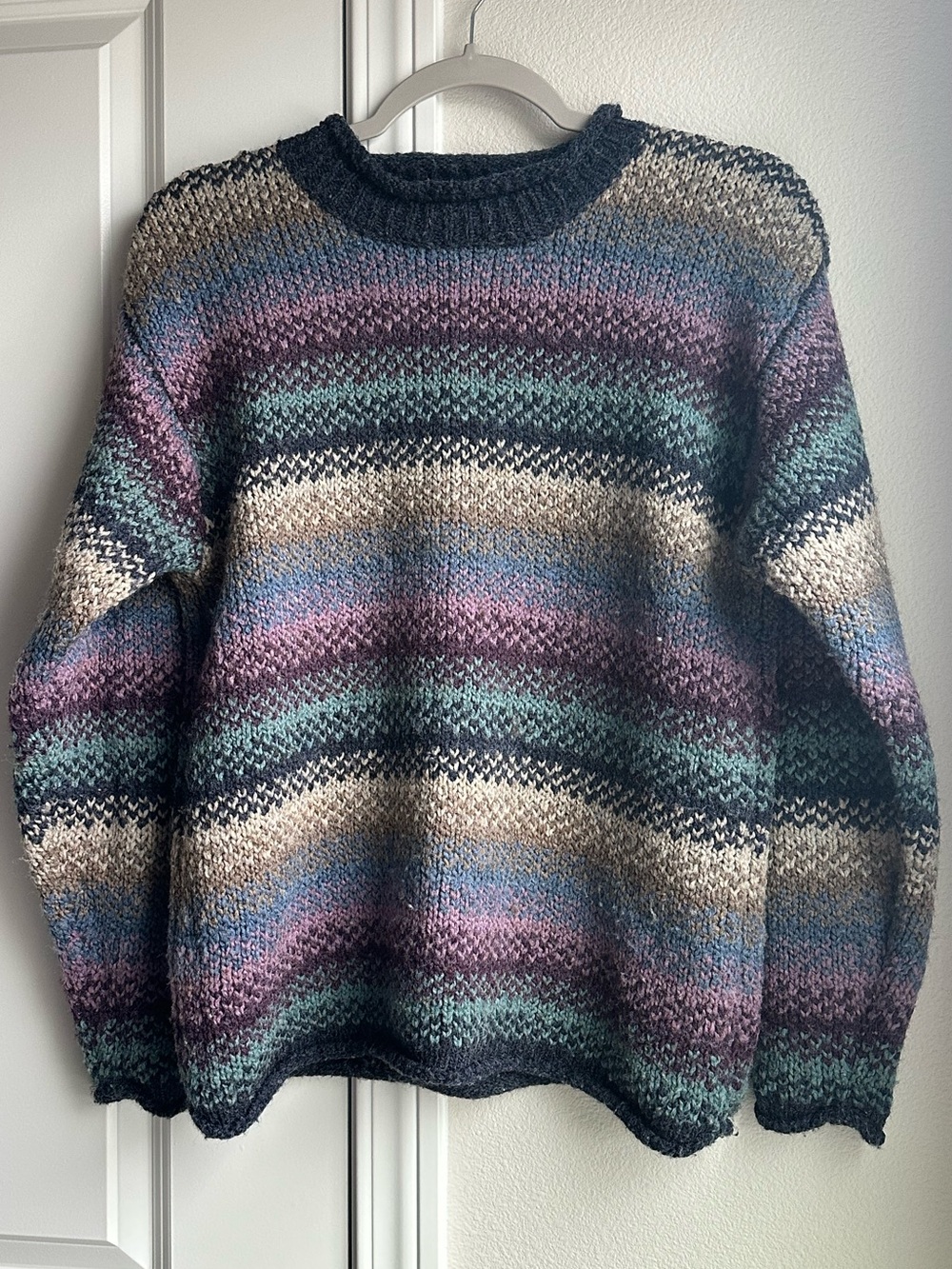 Striped Rollneck Knit Sweater